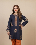 2PC-Blue Embroidered