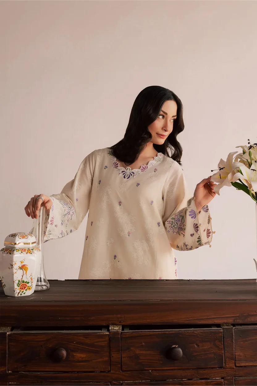 2PC-Vanilla Bloom Embroidered