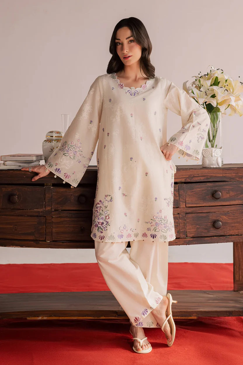 2PC-Vanilla Bloom Embroidered